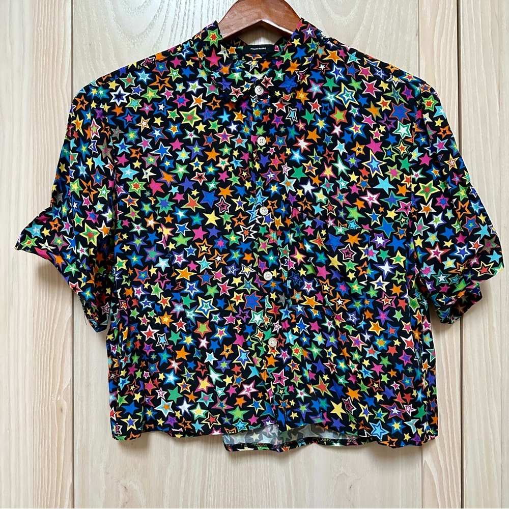 R13 Cropped pattern shirt Size M